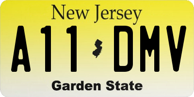 NJ license plate A11DMV