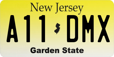 NJ license plate A11DMX