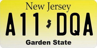 NJ license plate A11DQA