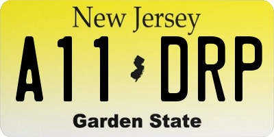 NJ license plate A11DRP