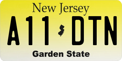 NJ license plate A11DTN