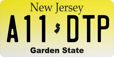 NJ license plate A11DTP