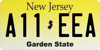 NJ license plate A11EEA