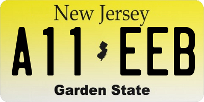 NJ license plate A11EEB