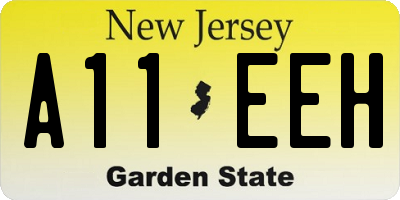 NJ license plate A11EEH