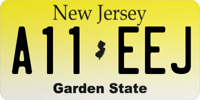 NJ license plate A11EEJ