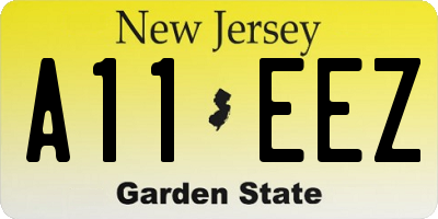 NJ license plate A11EEZ