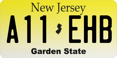 NJ license plate A11EHB