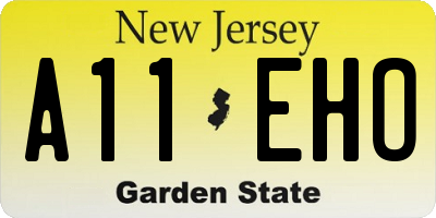 NJ license plate A11EHO