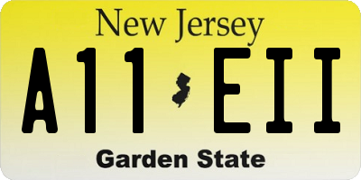 NJ license plate A11EII