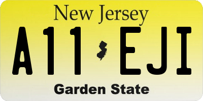 NJ license plate A11EJI