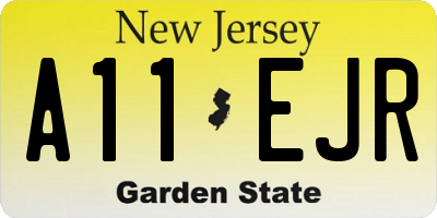 NJ license plate A11EJR