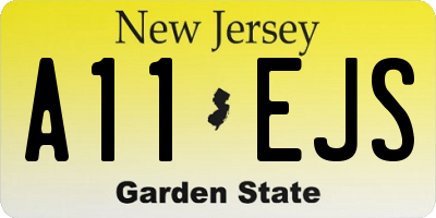 NJ license plate A11EJS