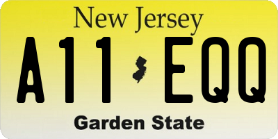 NJ license plate A11EQQ