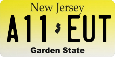 NJ license plate A11EUT