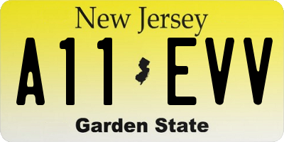 NJ license plate A11EVV