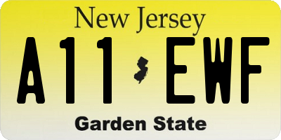 NJ license plate A11EWF