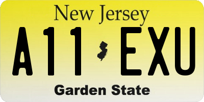 NJ license plate A11EXU