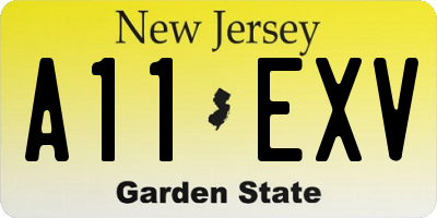 NJ license plate A11EXV