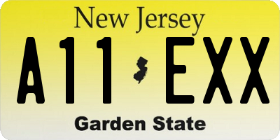 NJ license plate A11EXX