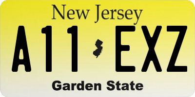 NJ license plate A11EXZ