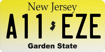 NJ license plate A11EZE