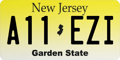 NJ license plate A11EZI