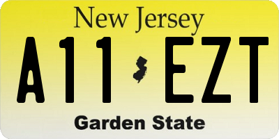 NJ license plate A11EZT