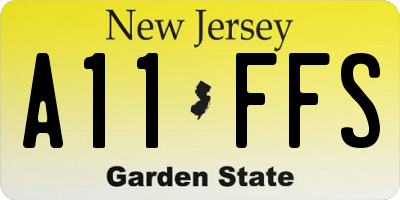 NJ license plate A11FFS