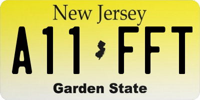 NJ license plate A11FFT