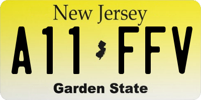 NJ license plate A11FFV