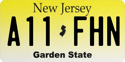 NJ license plate A11FHN
