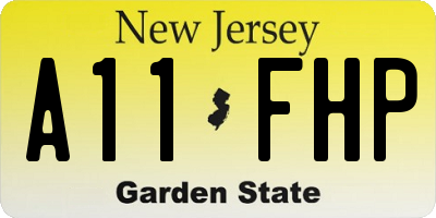 NJ license plate A11FHP