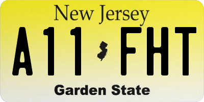 NJ license plate A11FHT