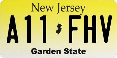 NJ license plate A11FHV