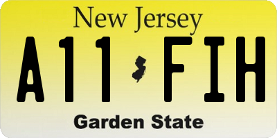 NJ license plate A11FIH