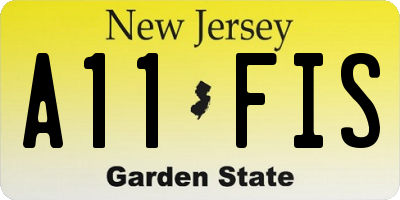 NJ license plate A11FIS