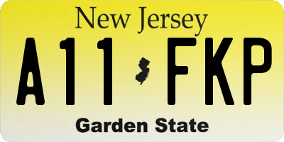NJ license plate A11FKP