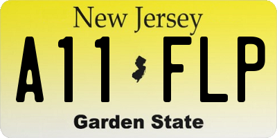 NJ license plate A11FLP