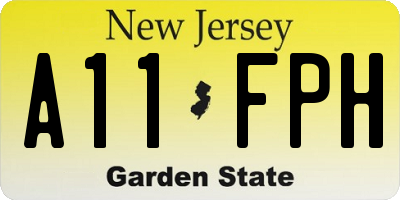 NJ license plate A11FPH