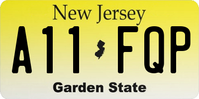NJ license plate A11FQP
