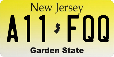 NJ license plate A11FQQ