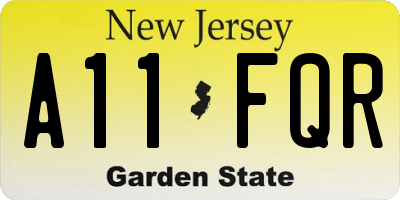 NJ license plate A11FQR