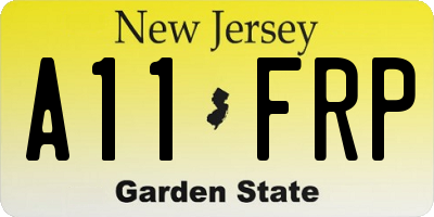 NJ license plate A11FRP