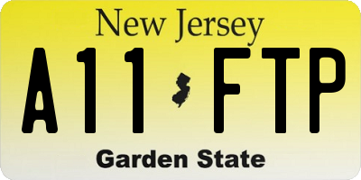 NJ license plate A11FTP