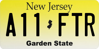 NJ license plate A11FTR