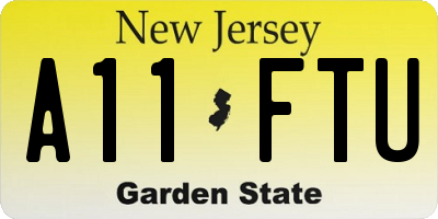NJ license plate A11FTU