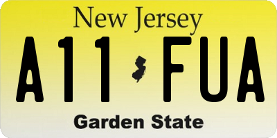 NJ license plate A11FUA