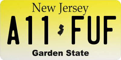 NJ license plate A11FUF