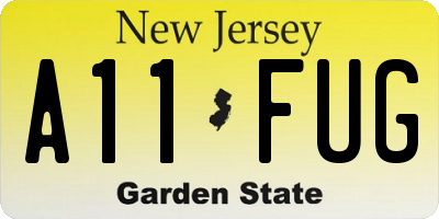NJ license plate A11FUG